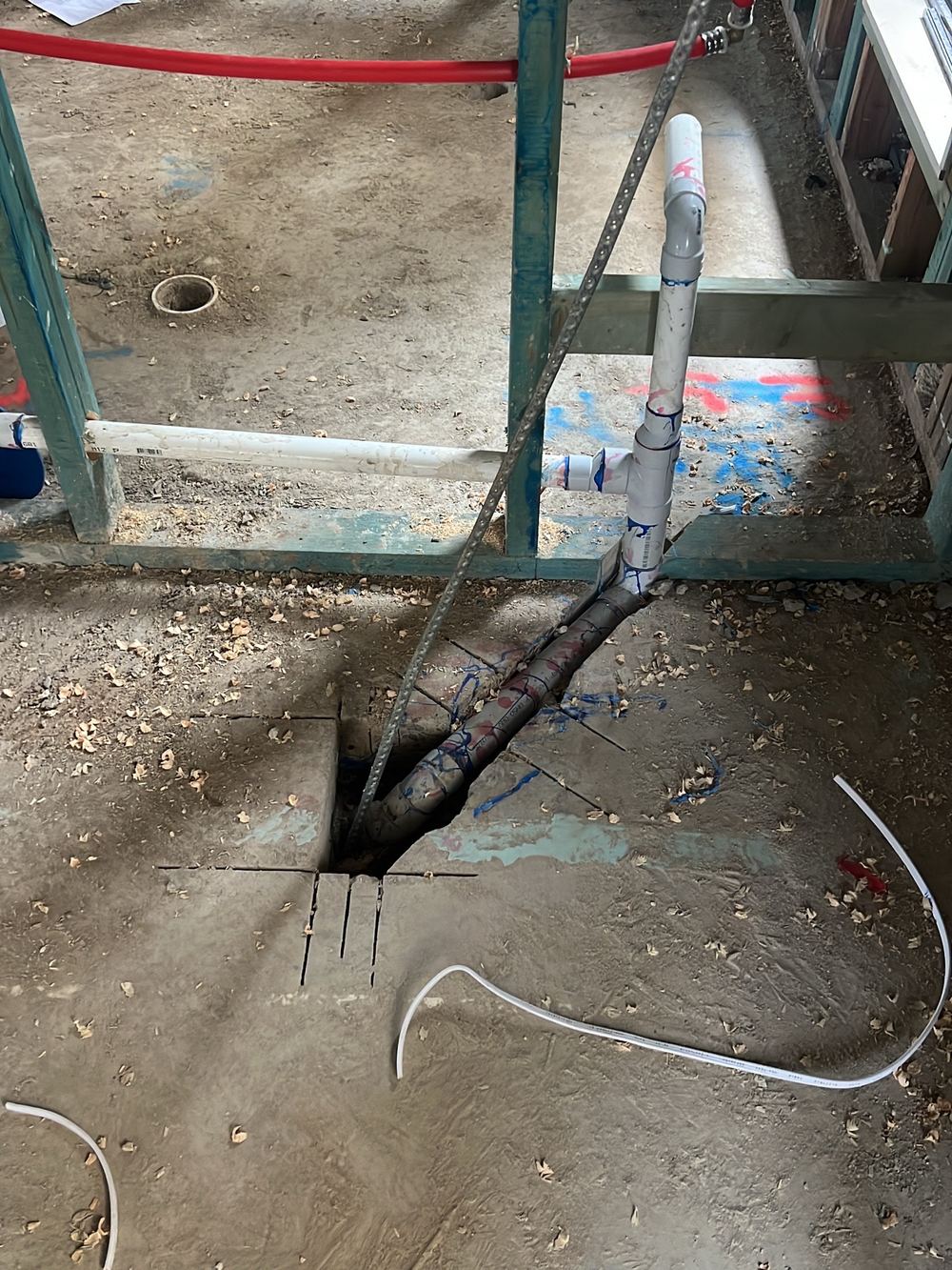 Structural bracing cut by a following trade, needing an engineer's sign off, found during a lock-up inspection in Kellyville