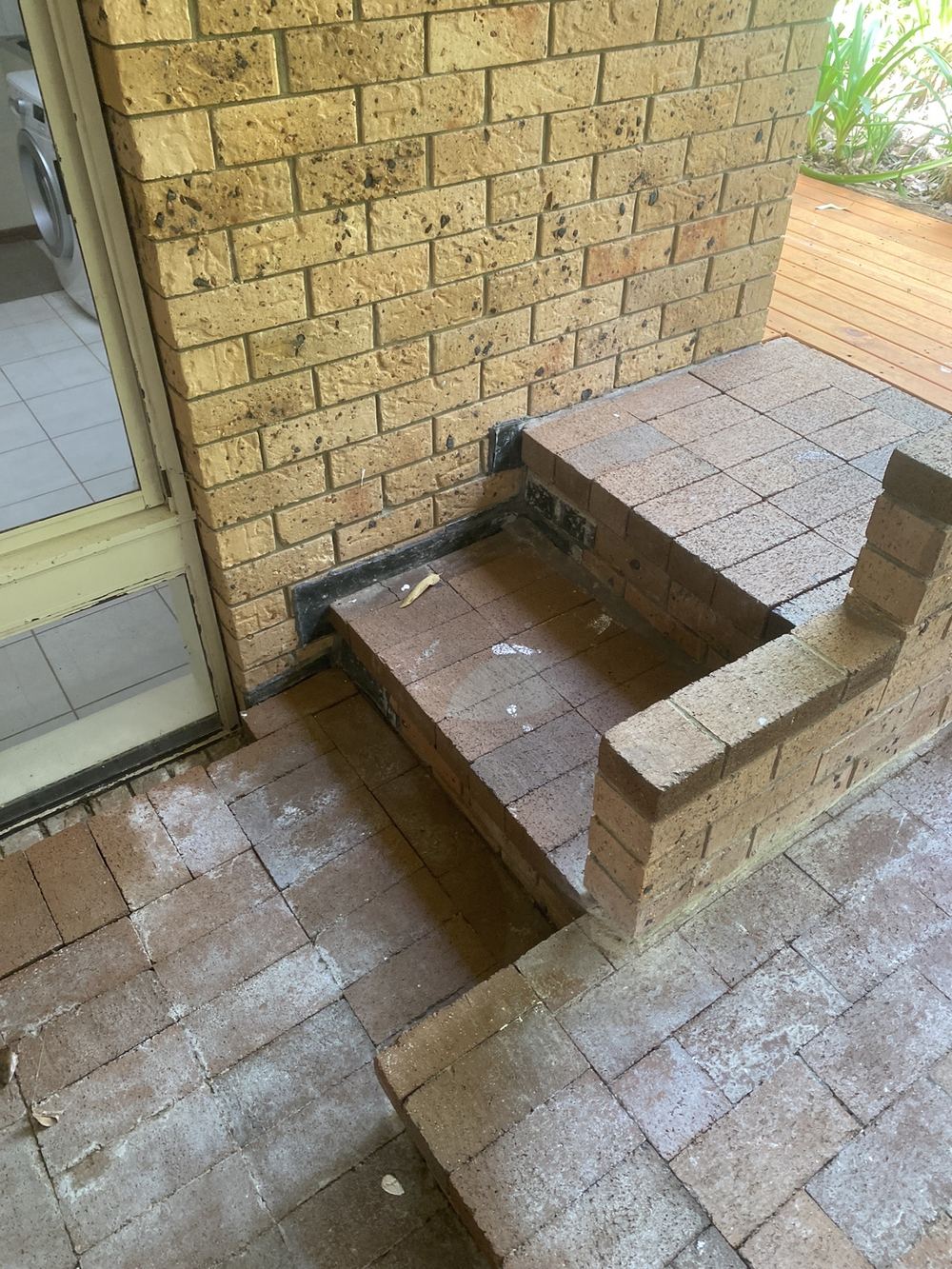 Water at the edge of the house