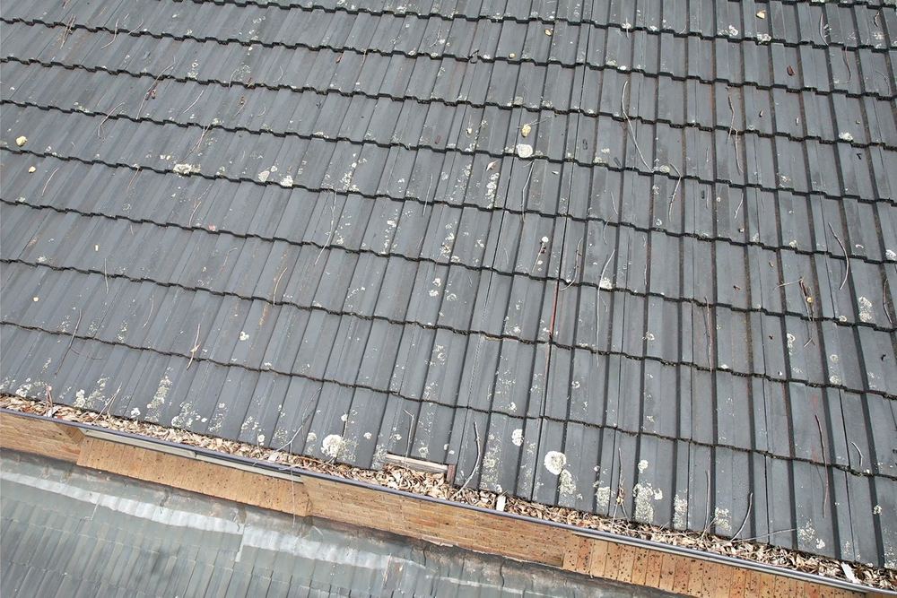 Cracked tiles that could let water through to the structure below, St Ives, Tallawong